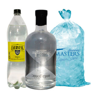 Antagonic + Agua Tonica Evervess 1.5L + Hielo 1.5kg