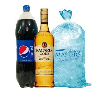 Bacardi Gold + Pepsi 2L + Hielo 1.5kg