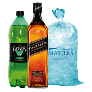 JW-Black Label + Evervess 1.5L + Hielo 1.5kg