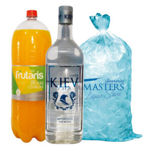 Kiev Importado 1litro + Jugo de naranja 1.5L + Hielo 1.5kg