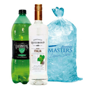 Queirolo Italia + Evervess 1.5L + Hielo 1.5kg